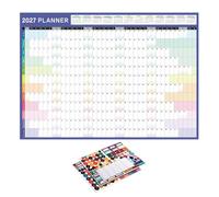 2027 Yearly Wall Calendar - 12 Month Large Planner, 2-Sided Thick Paper
