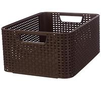 Curver Caja de almacenaje Aspecto Rattan Talla M Polipropileno Chocolate 38,6x28,7x17 cm