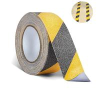 20m x 5cm de Tracción Cinta Adhesiva Antideslizante, Cinta Antideslizante Escaleras, Cinta Abrasiva Autoadhesiva, para Escaleras, Pasarelas y Superficies Resbaladizas (Negro y Amarillo)