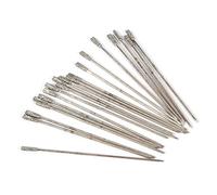 20pcs 1mm Brocas Lapidarias, Brocas Diamantadas Recubiertas Agujero Sierra Brocas Sólidas Conjunto Agujas Accesorios para Joyería, Cerámica, Jade, Ágata, Cristal Plata