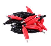 20pcs 28mm Abrazadera Eléctrica Del Cocodrilo, Pinzas De Clip De Cocodrilo Prueba De La Prueba Metel Con La Cubierta De Aislamiento Protectora