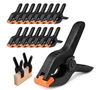 20pcs Abrazaderas de Resorte Nylon, 2 Pulgadas Pinzas de Clips, Abrazaderas de sujeción con resorte mandíbulas giratorias,con amplia apertura de mordaza, Carpintería, para fondo de fotografía