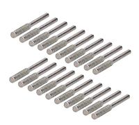 20PCS Afilador de Motosierra de Diamante Cabezal de Esmerilado de Rebabas Kit de Herramientas de Afilado de Lima Giratoria Cabezal de Afilado de Sierra de Cadena, para