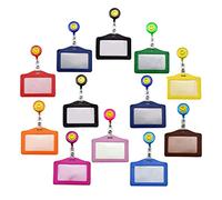 20PCS Soporte para Tarjetas de Identificación,Biluer Funda para Tarjetas Identificativas con Carrete Multicolor Conjunto de Tarjeta de Identificación Con 20 Retráctil de Insignia para Oficina,Escuela