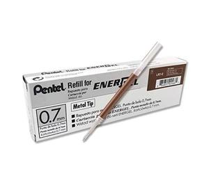 20X Pentel LR7 Roller Refill for EnerGel Gel Pen 0.7mm Metal Tip- Brown Ink