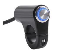22 Mm 7/8'' Interruptor De Faro Delantero De Motocicleta De Aleación De Aluminio Resistente Al Agua 12 V Faro Antiniebla Accesorios Para Motocicleta Clausor Moto(Blue)