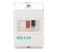 220 V 380 V Interruptor de protección de motor, componentes electrónicos de disyuntor a prueba de agua, utilizado principalmente para protección de circuitos, MC02-4-6.3A