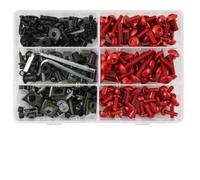 223 Tornillos para Carenado De Motocicleta para Yamaha YZF R1 R3 R6 R6S R25 FZ1 6 FZ8 MT07 09 FZ07 para Tracer FZR 600 750R(Rojo)