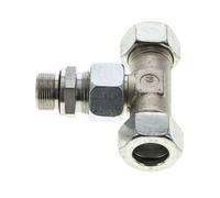 22L y M26x1,5 Racor en T de acero galvanizado con rosca macho 160 bar ajustable ISO 8434-1