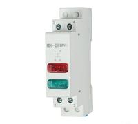 230V DIN Rail LED para luz de señal piloto, lámpara indicadora eléctrica con pantalla de alto brillo y fácil instalación para gabinetes de distribución y equipos de control (rojo + verde)