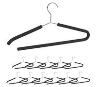 24 perchas para ropa, con revestimiento de espuma antideslizante, perchas para trajes, con barra para pantalones abierta, perchas para camisas, perchas antideslizantes, color