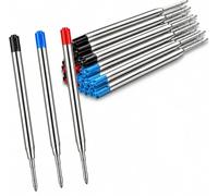 24 recambios para bolígrafo G2 de 1,0 mm, 3 colores | Minas de metal, flujo de tinta uniforme, para oficina, escuela, hogar y tareas diarias de escritura