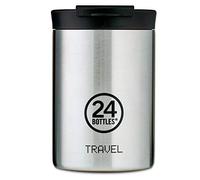 24Bottles Taza de viaje Botella térmica 350 ml Acero inoxidable 6H caliente 12H frío Plata