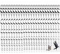 24Pcs Ahuyentador de Pajaros, BetterJonny Repelentes de Ahuyentar a Las Palomas Varillas Reflectantes Repelentes de Pájaros Espiral Reflectante para Espantar a Las Palomas para Balcón Jardín Huerto