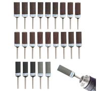 24uds Juego de Tambores de Lijado Grano 180-2000 para Herramienta Rotativa Dremel, Juego Lijas Tambor para Lijadora Metal Plástico Madera y Pulido