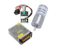 25-370 DC 12V 24V 12RPM-1360RPM Motor de engranaje de reducción Motor de engranaje helicoidal de alta potencia de alto par Motor invertido(Package B,1360RPM,DC 24V)