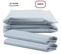 25/50/100 Uds sellado autoadhesivo correo de logística exprés bolsa de embalaje impermeable y a prueba de polvo, embalaje de regalo y bolsa de envío BLANCO