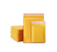 25/50PCS Sobres acolchados para correo bolsas de embalaje para sobres de envío bolsa ziplock 13x18cm Rosa-50 piezas-amarillo-13 * 18cm