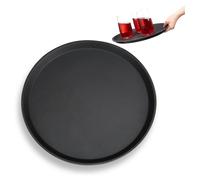 25 bandejas rectangulares para alimentos, superficie antideslizante, borde elevado, ideales para camareros en cafeterías, bares y restaurantes, diámetro de 35 cm, color