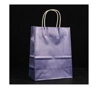 25 bolsas de papel colorido de mano, bolsas de regalo para fiestas de vacaciones, bolsas de compras de joyas, regalos de boda para Navidad, día de San Valentín (morado oscuro, 25 unidades_21 x 11 x 27