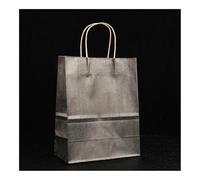25 bolsas de papel colorido de mano, bolsas de regalo para fiestas de vacaciones, bolsas de compras de joyas, regalos de boda para Navidad, día de San Valentín (gris oscuro, 25 unidades_28 x 15 x 28