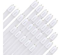 25 bombillas LED T8, tubo de 60 cm, 9W, casquillo G13, 900 lúmenes, blanco frío 6500K (luz de día), con balasto incluido