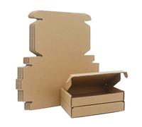 25 Cajas de Cartón Corrugado, 125x80x20mm, Para Embalaje de Cartas Pequeñas, Negocios, Correos, Almacenamiento o Regalo