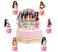 25 Decoraciones para Tartas de Cumpleaños de Katseye,Decoraciones para Cumpleaños de Katseye,Decoraciones para Muffins,Decoraciones para Cupcakes,Productos de Grupos Femeninos de Moda