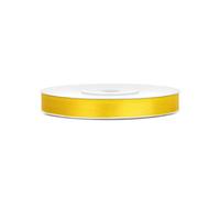 25 m Cinta De Raso Satén Cinta para regalo amarillo 6 mm de ancho