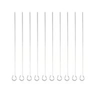 25 Piezas Palito de Hornear Redondo con Gancho, Forma Nueve | Largo, Hojas Anchas, Movimiento Fácil sin Abrir Tapa, para Carne y Verduras en Barbacoa Exterior