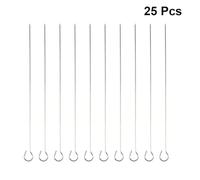25 Piezas Palito de Hornear Redondo de Acero Inoxidable, Largo | Forma de Nueve, Rotación Fácil y Cocción Uniforme, para Carne y Verduras en Camping