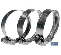 25 uds Abrazadera metálica Inox A2 banda 12mm, 110-130 mm
