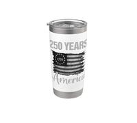 250 Años 4 de Julio Patriótico Americano Vaso térmico de acero inoxidable de doble pared