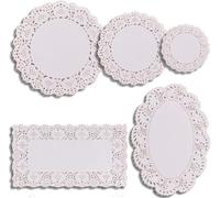 250 piezas de papel de la mantel,BetterJonny mantel de encaje de diferentes tamaños de pastel de embalaje alfombra de papel para la torta, decoraciones de boda y embalajes