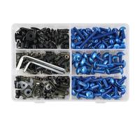 253 Tornillos para Carenado Motocicleta para Yamaha YZF R1 R3 R6 R6S R25 FZ1 FZ6 FZ8 MT07 09 FZ07 para Tracer FZR600 750R(BLU)