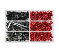 253 Tornillos para Carenado Motocicleta para Yamaha YZF R1 R3 R6 R6S R25 FZ1 FZ6 FZ8 MT07 09 FZ07 para Tracer FZR600 750R(Rojo)