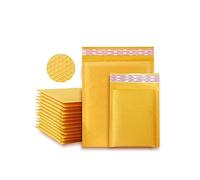 25PCS 25x30+4cm Sobres Acolchados de Burbujas Sobres Forrados de Polietileno Sobres A Prueba de Golpes Sobres Impermeables Autoadhesivos Papel Kraft Rosa - Amarillo-18 * 23cm