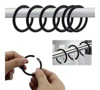 26 anillos de cortina de ducha, ganchos de plástico para cortina de ducha, anillos para cortina de ducha en forma de C, adecuado para la mayoría de cortinas de ducha