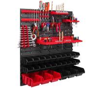 26 cajas apilables, soporte para herramientas, estantería de pared, estantería para taller, panel de herramientas, 78x78 cm, soporte para herramientas, sistema de almacenamiento, estantería con compar