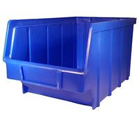26 unidades cajas apilables de plástico azul tamaño 3 (145 x 248 x 127 mm) PP cajas de almacenamiento visibles cajas apilables │ P-D-W®