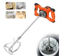 2600W Mezclador de Mortero,Mezclador Industrial, hormigoneras electricas, Agitador M14 Tornillo de Cromo, 6-Velocidad Variable Mezclador Eléctrico, Utilizado para Mezclar Pintura, Cemento, Naranja