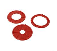 2610915125 - Juego de anillos de inserción para modelos de enrutador Bosch RA1171, RA1180, RA1181, 3 piezas, ajuste de precisión rojo con instalación sin herramientas