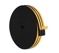 27M Cinta Selladora Espuma, Negro 6x3mm Burletes Puertas Tira de Sellado para Puertas y Ventanas del Hogar, Espuma Burlete Adhesivo de Alta Densidad para Aislante,Ruido y Colisión(9Mx3 Rollos)