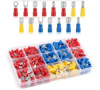 280 piezas Terminales Eléctricos, terminales faston 0,5 - 6,0 mm², surtido de terminales de cable para coche, conectores planos, conectores de cable