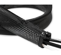 2direct GmbH Logilink Cable Flexwrap con Cremallera, 2,0M, 30Mm, Negro