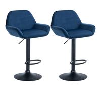 2er Set Barhocker Braga Samt schwarz