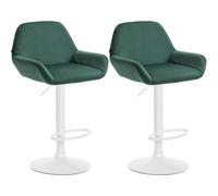 2er Set Barhocker Braga Samt wei