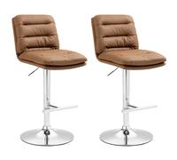 2er Set Barhocker Damar Kunstleder chrom