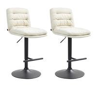 2er Set Barhocker Damar Stoff schwarz