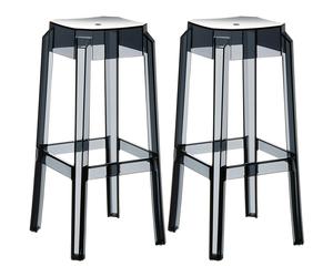 2er Set Barhocker Fox, transparent
